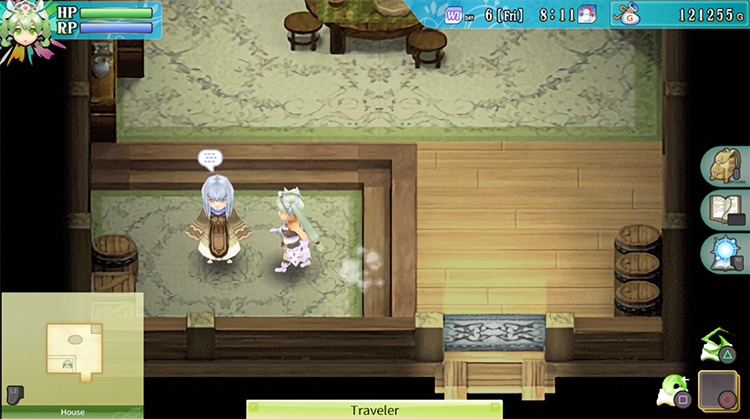 A Traveler running the Furniture Store in Selphia Town / Rune Factory 4