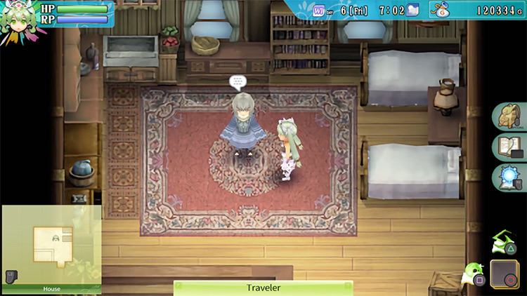 The Traveler manning the Clothing Shop / Rune Factory 4