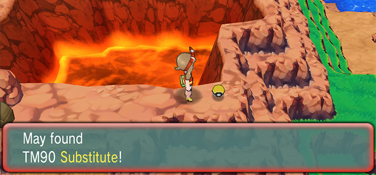 The Substitute TM on Mirage Island in Pokémon Omega Ruby