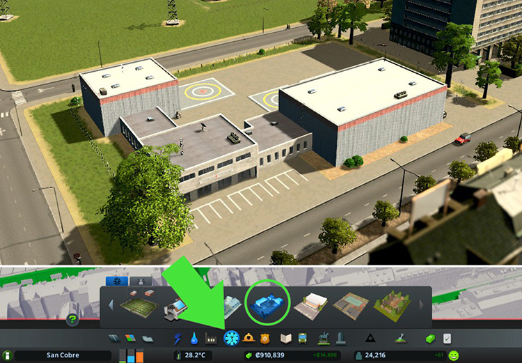 Building a Medical Helicopter Depot / Cities: Skylines