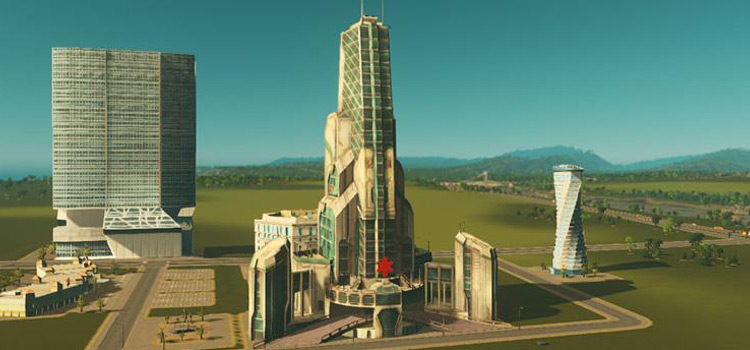 The Medical Center Monument in Cities: Skylines
