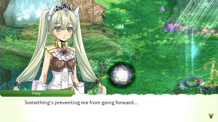 Frey comments on the barrier blocking the path forward / Rune Factory 4