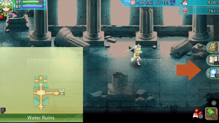 The Water Ruins continuing east / Rune Factory 4