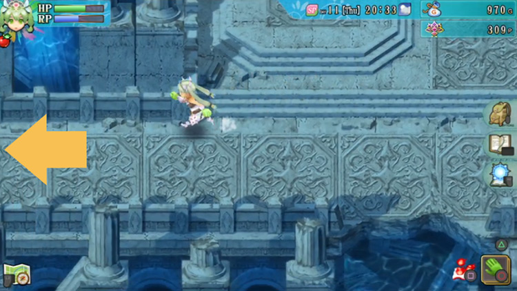 The Water Ruins going west / Rune Factory 4
