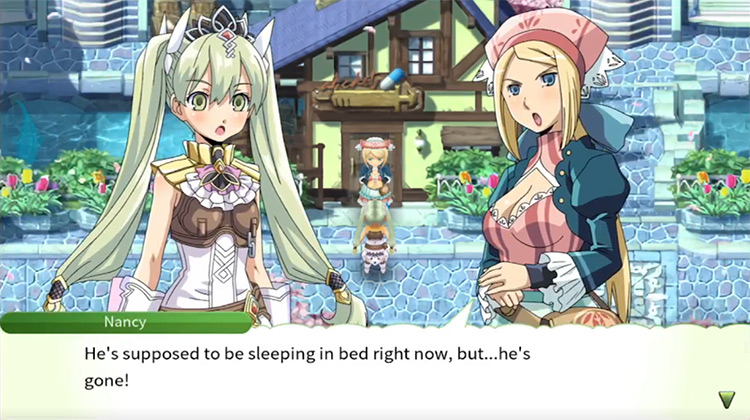 Nancy telling Frey about the patient / Rune Factory 4
