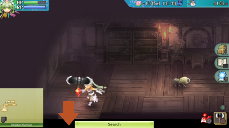 The Obsidian Mansion accessing the locked door / Rune Factory 4