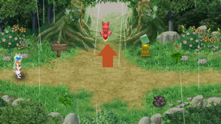 Yokmir Forest Entrance chasing the Chipsqueek / Rune Factory 4