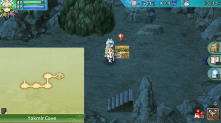 A chest with Antidote and Para-Gone potions in Yokmir Cave / Rune Factory 4