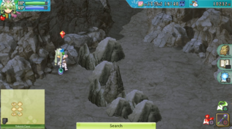 The secret path in Yokmir Cave only accessible with an NPC companion / Rune Factory 4