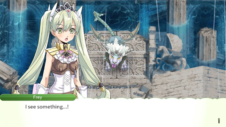 Frey seeing Chimera for the first time / Rune Factory 4