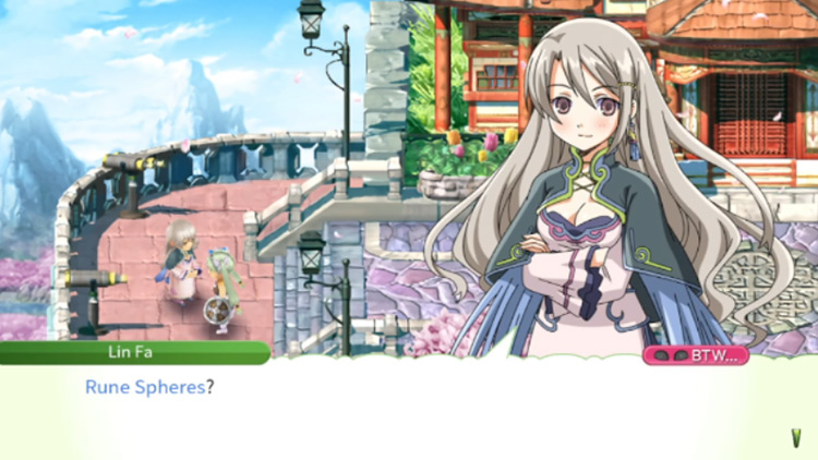 Lin Fa talking being asked about the Rune Spheres / Rune Factory 4