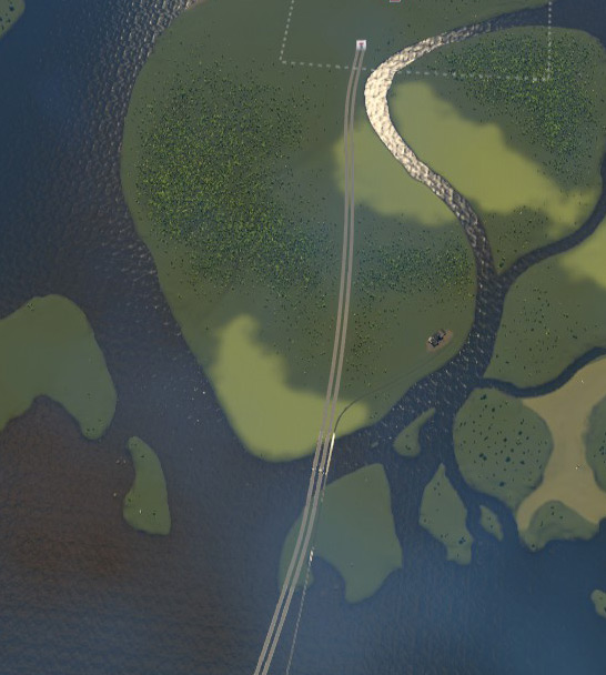 The highway and railway connections are south of your starting tile / Cities: Skylines