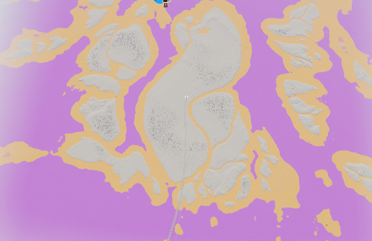 The location of shellfish (pink) and anchovy (yellow) / Cities: Skylines