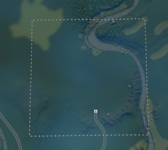 The starting tile on Noyou Port / Cities: Skylines