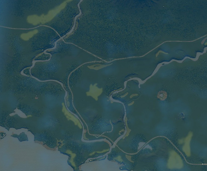 Highways going northwest, northeast, and southeast of the map / Cities: Skylines