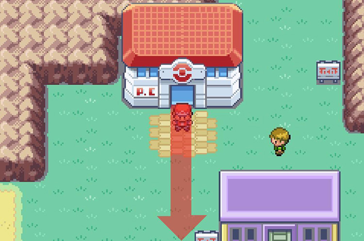 Head south through Lavender Town. / Pokémon FireRed and LeafGreen