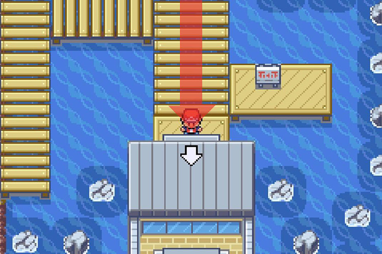 Enter the Guard House on Route 12. / Pokémon FireRed and LeafGreen