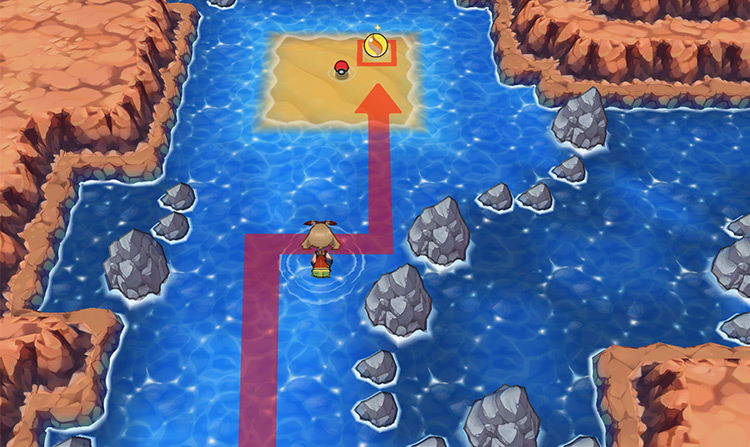 The location of the Pinsirite / Pokémon Omega Ruby and Alpha Sapphire
