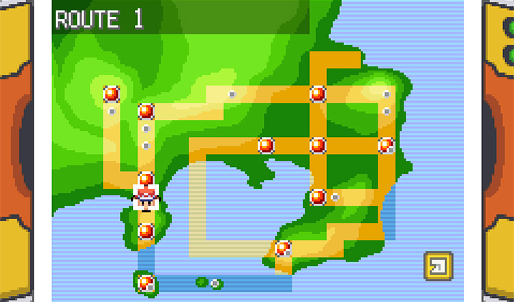 Using the Town Map in Pokémon FireRed and LeafGreen / Pokémon FireRed and LeafGreen