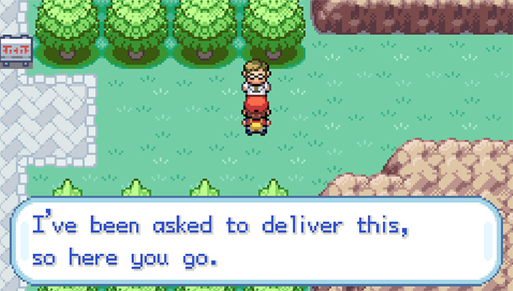 Receiving the Running Shoes on Route 3 after defeating Brock / Pokémon FireRed and LeafGreen