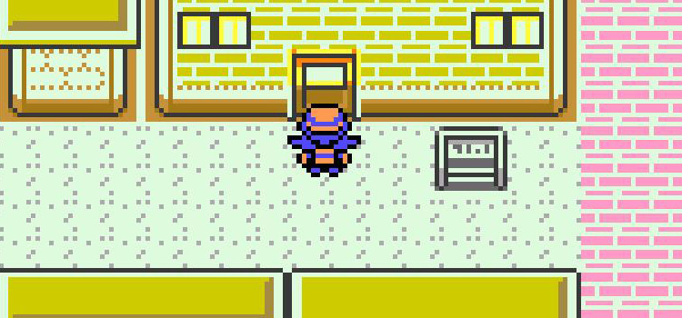 Approaching the Game Corner in Goldenrod City (Pokémon Crystal)