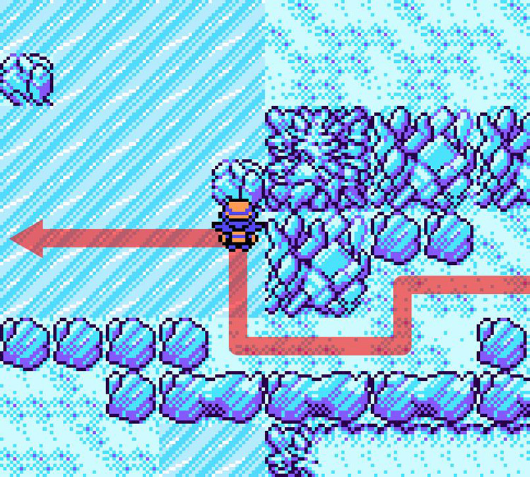 Ice floor puzzle #1. / Pokémon Crystal