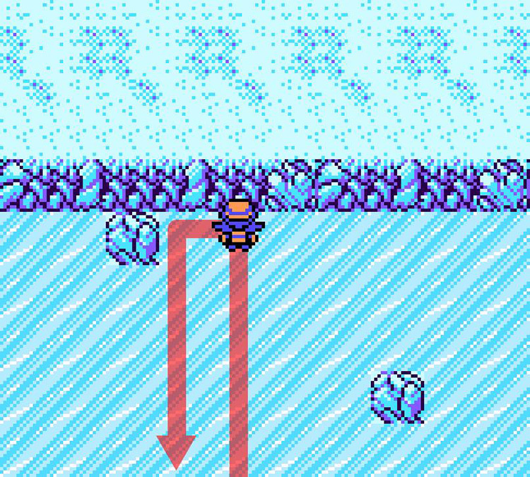 Ice floor puzzle #3. / Pokémon Crystal