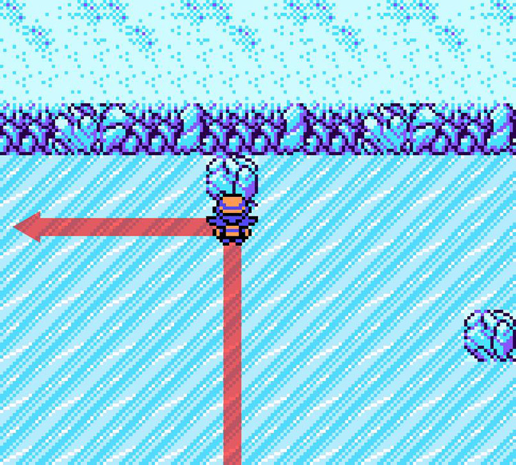 Ice floor puzzle #5. / Pokémon Crystal