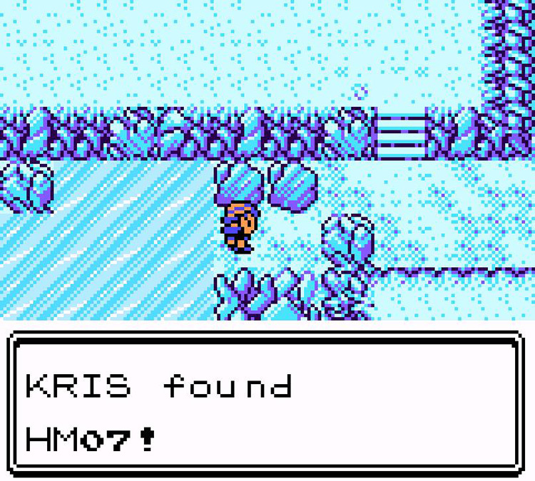 Obtaining HM07 Waterfall. / Pokémon Crystal