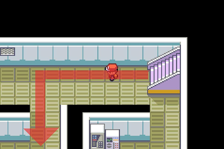 Head across the middle of the room. / Pokémon FireRed and LeafGreen