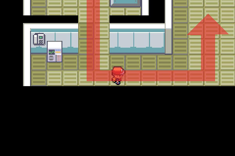 Veer north across the floor. / Pokémon FireRed and LeafGreen
