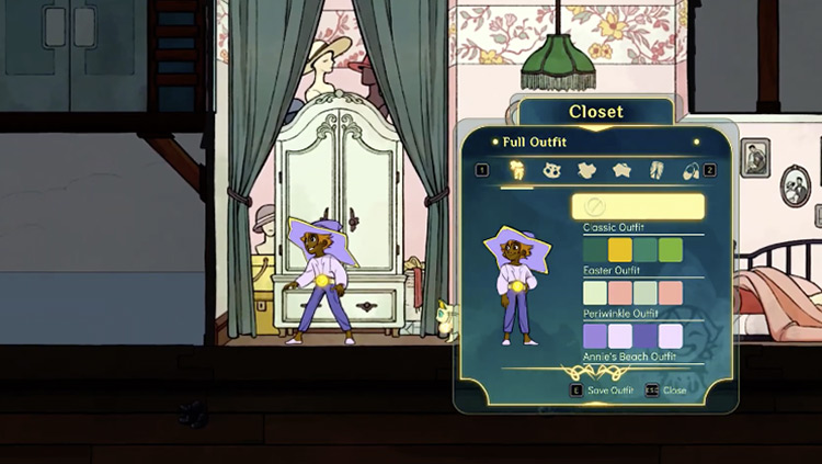 Alice’s requests will also give you access to the wardrobe, where you can change the colors of Stella’s clothes / Spiritfarer