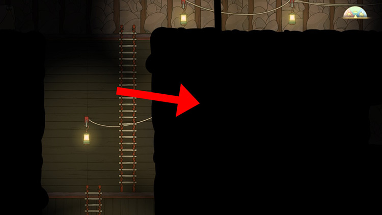 The hidden passage next to the ladder / Spiritfarer