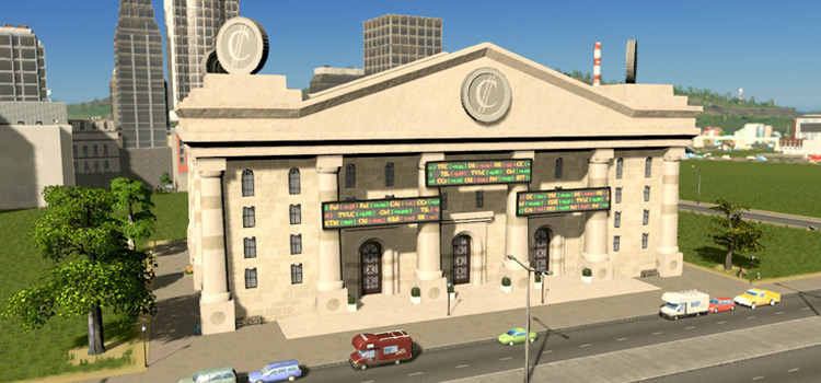The Stock Exchange Building at Level 1 (Cities: Skylines)