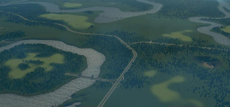 Swamplands Map from Cities: Skylines