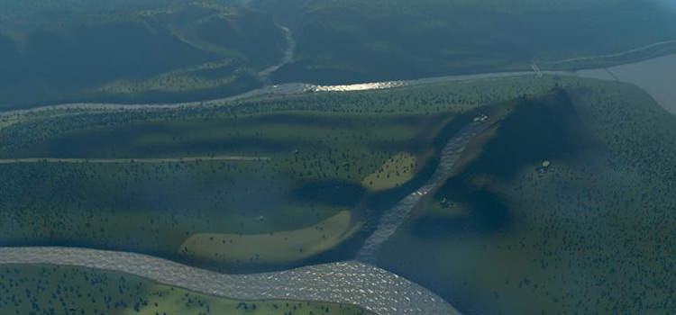 Twin Fjords map screenshot in Cities: Skylines