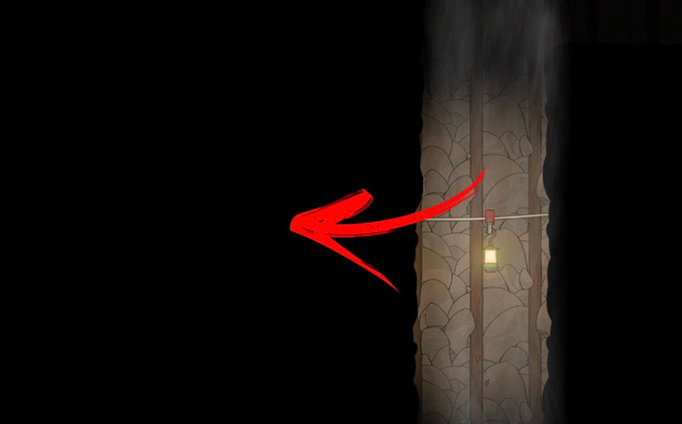 Move left to where the lantern line is going into the wall. / Spiritfarer