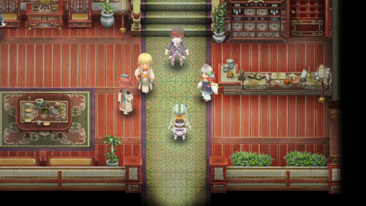 The townspeople helping Frey save Venti / Rune Factory 4