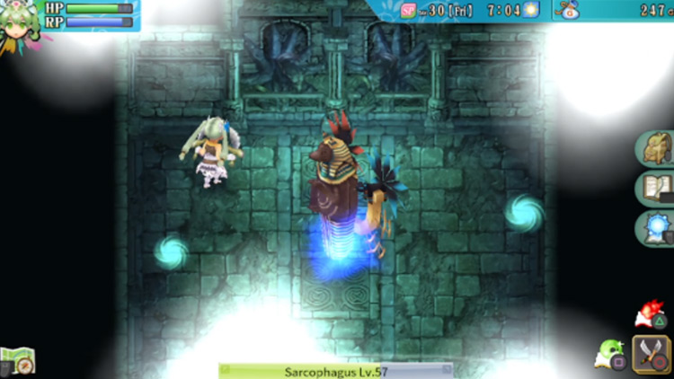 Sarcophagus in its normal phase / Rune Factory 4