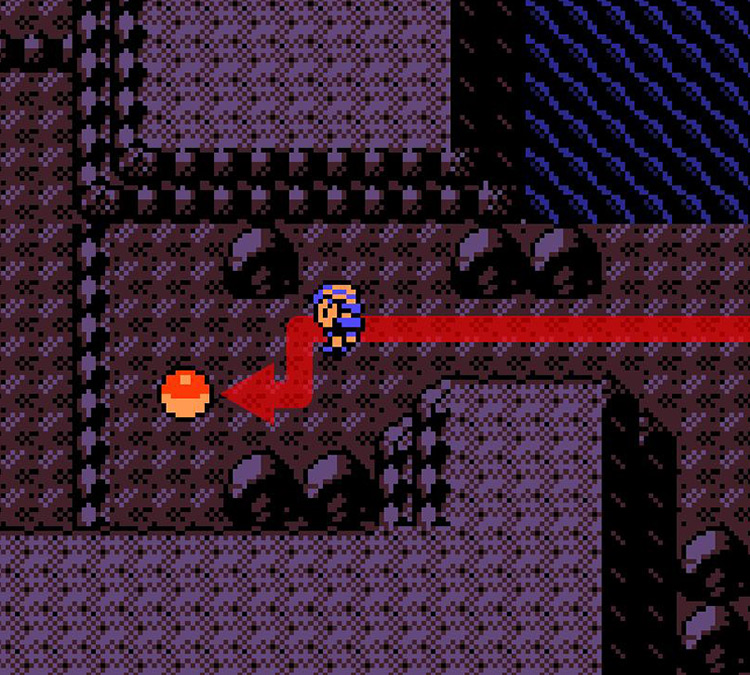 Approaching TM13 Snore in the Dark Cave / Pokémon Crystal