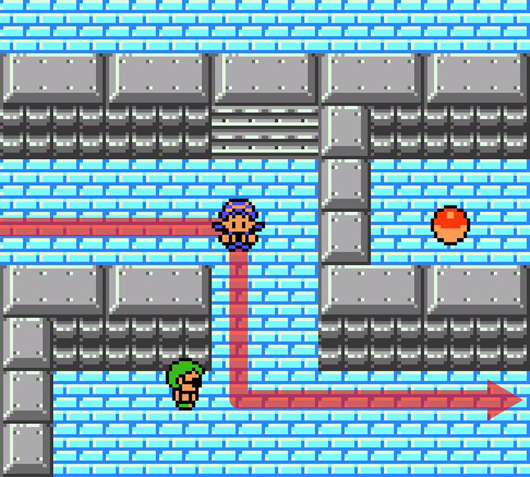 Crossing the second barrier. / Pokémon Crystal