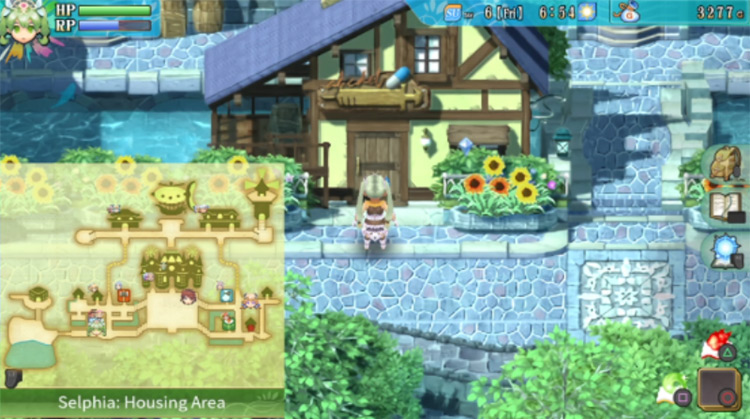 The entrance to the clinic in Selphia: Housing Area / Rune Factory 4