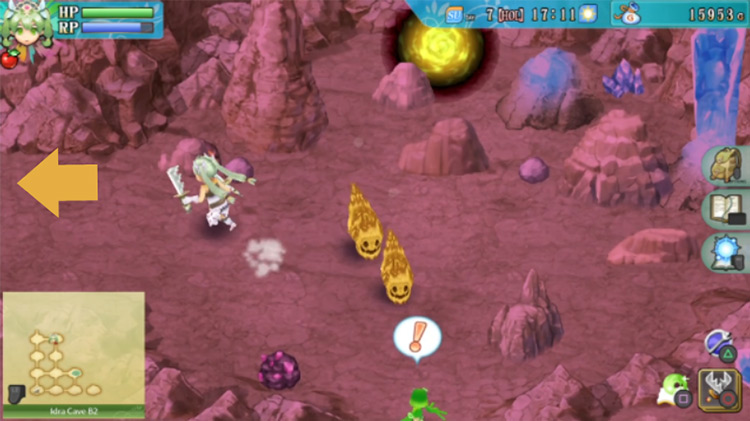 Frey’s party heading west in Idra Cave B2 / Rune Factory 4