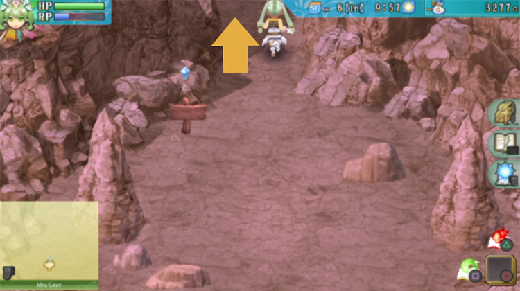 The first room inside Idra Cave / Rune Factory 4
