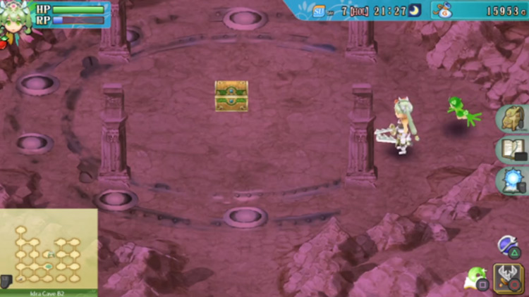 A chest containing a Gold Bracelet in Idra Cave B2 / Rune Factory 4