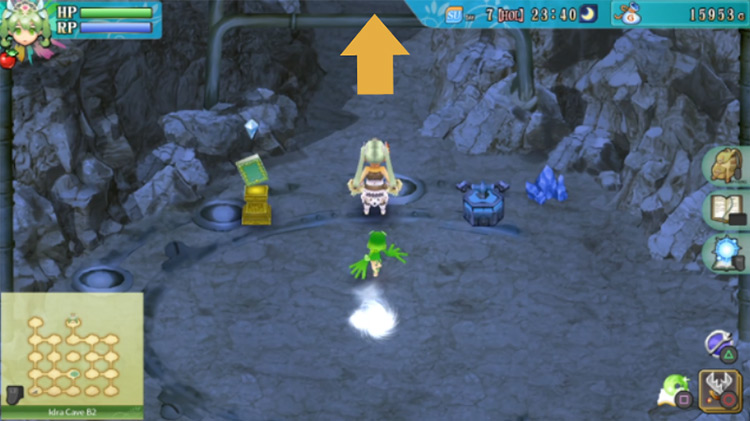 The path heading to the boss of Idra Cave / Rune Factory 4