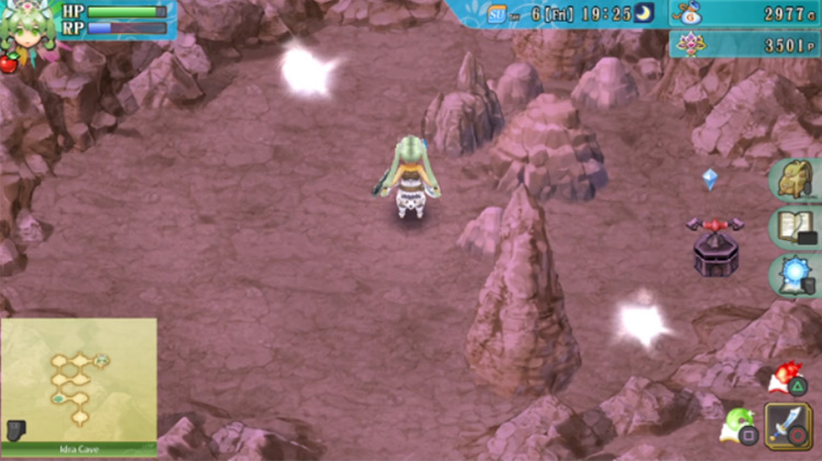 Two portals that appear once you clear this area in Idra Cave / Rune Factory 4