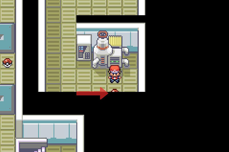 The Frustration TM on the ground in the Rocket Game Corner Basement / Pokémon FireRed & LeafGreen