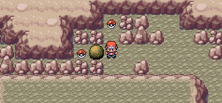 Standing near the Dragon Claw TM in Victory Road (Pokémon FireRed)