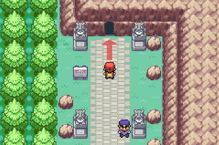 Enter Victory Road to the north / Pokémon FRLG
